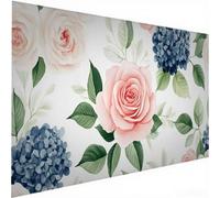 Diamond Art Blue Flower, Large XXL Diamond Painting Kits Adults, Full Drill Crystal Art Crafts Hobbies for Adults Women Beginner, Embroidery Cross Stitch Picture, Home Wall Decor Gifts 45x90cm N-513