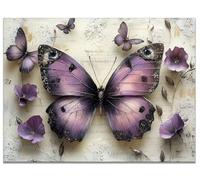 Diamond Art Butterfly Diamond Painting Geometry Dimond Art for Adults Beginner, 5D Full Drill Crystal Gem Arts and Crafts for Adults UK, DIY Mosaic Kits for Room Decor, Gifts for Women 110x80cm Y9-743