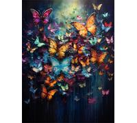 Diamond Art Butterfly Diamond Painting Retro Crystal Art Kits for Adults, DIY 5D Full Drill Cross Stitch Arts Crafts Pictures, Embroidery Kit for Kids, Home Wall Decor, Gifts for Women 40x60cm G-1170