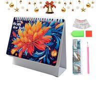 Diamond Art Calendar 2026, Standing Desk Gem Art Painting Monthly Tabletop Calendar, Creative Design Thick Paper, Personal Time Management Planner for Organizing Goals Appointments to-Do List