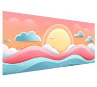 Diamond Art Cartoon, 130x50cm Large Diamond Painting Kit, 5D DIY Sun Dimond Painting Kits for Adults, Rhinestones Dimond Art Supplies for Adults, Crystal Arts Kits for Room Christmas Decor Gifts F-24