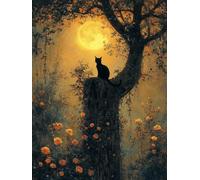 Diamond Art Cat, 5D Diamond Painting Tree, DIY Cross Stitch Kits for Adult, Full Drill Embroidery Cross Stitch Painting Kits for Kids, Hobbies for Adults Women, Home Wall Decor Gifts 80x110cm 8-5735