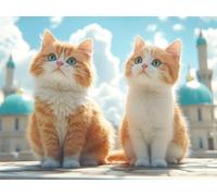 Diamond Art Cat Diamond Painting Kits for Adults, 5D DIY Animal Full Drill Cross Stitch Sequin Gem Art Paintings, Painting by Numbers Arts and Crafts Pictures for Home Wall Decor 24x36 inch W-9984