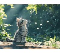 Diamond Art Cat Diamond Painting Kits for Adults, 5D DIY Animal Full Drill Cross Stitch Sequin Gem Art Paintings, Painting by Numbers Arts and Crafts Pictures for Home Wall Decor 24x36 inch W-9995