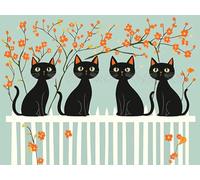 Diamond Art Cat Diamond Painting Kits for Adults, 5D DIY Animal Full Drill Embroidery Sequin Gem Art Paintings, Painting by Numbers Arts and Crafts Pictures for Home Wall Decor 16x20 inch W-10102