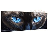 Diamond Art Cat Diamond Painting Kits for Adults, Kids, Beginners, Craft Gift for Women, DIY Rhinestone Gem Art Kit, Crystal Cross Stitch Crafts, Large Paintings for Home Wall Decor Eye 18x39Inch T702