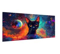 Diamond Art Cat Diamond Painting Planet Dimond Art for Adults Beginners, 5D Embroidery Cross Stitch Canvas Painting for Kid, Mosaic Making Arts for Home Wall Decor, Gifts for Women 90x180cm FD-2089
