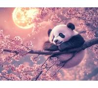 Diamond Art Cherry Blossoms Diamond Painting Kits for Adults, 5D DIY Panda Full Drill Cross Stitch Embroidery Sequin Gem Art Paintings, Arts and Crafts Pictures for Home Wall Decor 24x36 inch W-5826