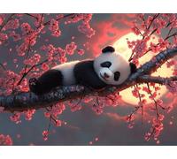 Diamond Art Cherry Blossoms Diamond Painting Kits for Adults, 5D DIY Panda Full Drill Cross Stitch Embroidery Sequin Gem Art Paintings, Arts and Crafts Pictures for Home Wall Decor 24x36 inch W-5881