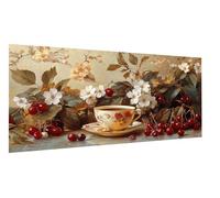 Diamond Art Cherry Diamond Painting Cup Dimond Art for Adults Beginners, 5D Embroidery Cross Stitch Canvas Painting for Kid, Mosaic Making Arts for Home Wall Decor, Gifts for Women 70x140cm FD-3627