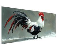 Diamond Art Chicken, 250x100cm Large Diamond Painting Kit, 5D DIY Animal Dimond Painting Kits for Adults, Rhinestones Dimond Art Supplies for Adults, Crystal Arts Kits for Room Christmas Decor I-57