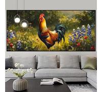 Diamond Art Chicken Large Diamond Painting 50x100cm Gem Crystal Art Kits for Adults Landscape Paint by Numbers for Kids DIY 5D Rhinestone Embroidery Cross Stitch Mosaic Crafts Picture for Decor z524f