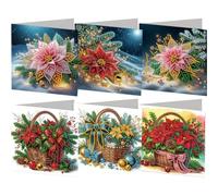 Diamond Art Christmas Cards 6 PCS with Envelopes Kit