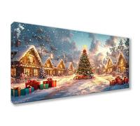 Diamond Art Christmas Large Dimond Art for Adults Landscape Diamond Painting Kit, DIY Full Drill Crystal Embroidery Cross Stitch Kits, 5D Round Rhinestone Painting for Home Decor Gifts 60x120cm Y0-159