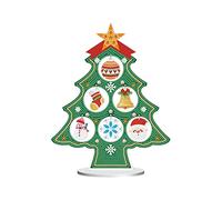 Diamond Art Christmas Tree Table Top Decorations 5D DIY Kits Christmas Tree Diamond Art Painting Desk Top Ornaments Double Sided Special Shaped Beads by Number Mosaic Art Crafts Home Tabletop Decor