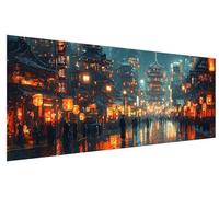 Diamond Art City 5D Diamond Painting Kits for Adults, DIY Full Drill Crystal Rhinestone Cross Stitch Embroidery Crafts, Street Dimond Gem Sequin Art Crafts for Beginner Wall Room Decor (200x80cm) D-92