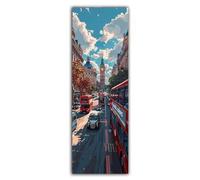 Diamond Art City Diamond Painting The Bus Dimond Art Kits Adults, DIY Full Square Drill Crystal Rhinestone Gem Arts Crafts for Beginners, Embroidery Cross Stitch Kits, Home Decoration 90x30cm 0R-1049