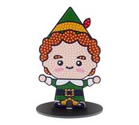 DIAMOND ART CLUB Sparkle Pals - Buddy The Elf, Diamond Painting Kit, Fun DIY Crafts for Adults, Diamond Art Craft for Beginners, 3.2" x 5.5"