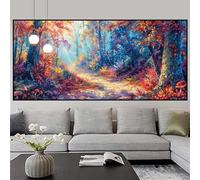 Diamond Art Color Large Diamond Painting 90x180cm Gem Crystal Art Kits for Adults Forest Paint by Numbers for Kids DIY 5D Rhinestone Embroidery Cross Stitch Mosaic Crafts Picture for Home Decor z443f