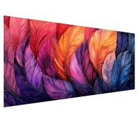 Diamond Art Colorful, 130x50cm Large Diamond Painting Kit, 5D DIY Leaves Dimond Painting Kits for Adults, Rhinestones Dimond Art Supplies for Adults, Crystal Arts Kits for Room Christmas Decor F-28
