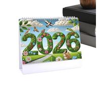 Diamond Art Desk Calendar 2026 | Standing Desk Calendar Diamond | Funny 3D Diamonds Art Painting Desks Calendars | Creative 2026 Diamonds Painting Desks Calendars Ornament for Beginner