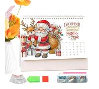 Diamond Art Desktop Calendar 2026 19.5x17cm 5D Diamond Calendar Craft Kit Self-Standing Page-Turn Ca-lendar With Sparkling Crystal Beads Perfect For Stress Relief Mini Decor