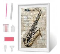 Diamond Art, Diamond Painting Kits for Adults Kids, DIY Full Round Drill Gem Art Kits, Abstract Musical Instruments Diamont Painting Crystal Rhinestone Craft for Gifts 24x48in PJY2126 T-8