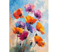 Diamond Art, Diamont Painting Colorful, Diamond Art Kits Adults & Kids, Round Drill Embroidery Cross Stitch Canvas Crafts, Leisure Time Hobbies for Adults Women, Home Wall Decor 10x16in (Flower) A-8