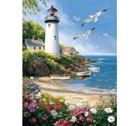Diamond Art, Diamont Painting Ship, Diamond Art Kits Adults & Kids, Round Drill Embroidery Cross Stitch Canvas Crafts, Leisure Time Hobbies for Adults Women, Home Wall Decor 18x24in (Seagull) A-16