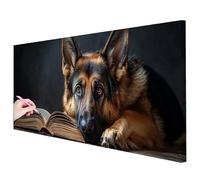 Diamond Art Dog 150x60cm Large Animals Diamond Painting Kit, 5D Crystal Art Kits Adult Crafts, DIY Full Drill Dimond Painting Pictures Gem Rhinestone Embroidery Autumn Rome Decor Gifts for Women L-75