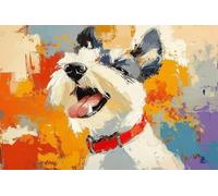 Diamond Art Dog Diamond Painting Kits for Adults, 5D Color Crystal Art Crafts for Adults Gem Paintings, DIY Full Drill Cross Stitch Pictures Embroidery Kit for Home Wall Decor Gifts 30x45cm X-253