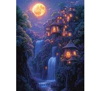 Diamond Art Dream 5D Diamond Painting Kit Fall DIY Round Full Drill Dimond Art for Adults Kids Paint by Numbers, Rhinestone Embroidery Canvas Painting Crafts for Home Room Decor Gifts 60x90cm L-558