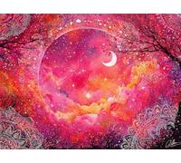 Diamond Art Dream Diamond Painting Kits for Adults, Moon Dimond Art Kits, DIY Rhinestone Cross Stitch Painting by Numbers for Children, 5D Arts and Crafts for Adults, Home Wall Decor 60x45 cm K-1536
