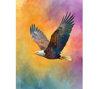 Diamond Art Eagle Diamond Painting 90x120cm Color Square Full Drill Crystal Art Kits 5D DIY Canvas Sequin Arts and Crafts for Adults Accessories Paint by Numbers Beginner and Kids for Wall Decor S-19