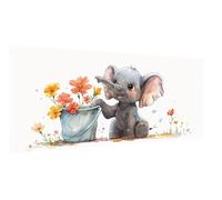 Diamond Art Elephant Diamond Painting Bucket Dimond Art for Adults Beginners, DIY Embroidery Cross Stitch Canvas Painting for Kid, Mosaic Making Gem Arts for Living Room Wall Decor 100x200cm FD-9910