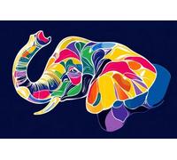 Diamond Art Elephant Diamond Painting Kits for Adults, 5D Color Crystal Art Crafts for Adults Gem Paintings, DIY Full Drill Cross Stitch Pictures Embroidery Kit for Home Wall Decor Gifts 20x30cm X-59