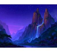 Diamond Art Fall Diamond Painting Kits for Adults, 5D DIY Mountain Full Drill Embroidery Sequin Gem Art Paintings, Painting by Numbers Arts and Crafts Pictures for Home Wall Decor 16x20 inch W-10454