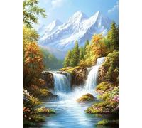 Diamond Art Fall Paint by Numbers for Adults Landscape Diamond Painting Kits for Adults Beginners, 5D Dimond Art Painting Kit with Full Kit Accessories for Home Room Decor, 7.8x11.8 Inch, Model 467