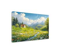 Diamond Art Farm Diamond Painting Mountain 90x120cm Large Crystal Art Kits, 5D DIY Full Drill Rhinestone Embroidery Craft Kits for Adults UK, Mosaic Canvas Painting Pictures for Home Wall Decor N6-641