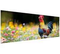 Diamond Art Flower 210x70cm Large Diamond Painting Chicken 5D Crystal Art Kits Crafts for Adults Beginners DIY Full Drill Dimond Painting Picture Gem Embroidery Kit for Rome Decor Gifts for Women N-80