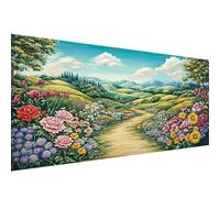 Diamond Art Flower,40x88in Large Diamond Painting,5D DIY Landscape Dimond Art for Adults,Crystal Rhinestone Embroidery Canvas Painting for Halloween Decorations Home Room Decor, Gifts for Women W1-520