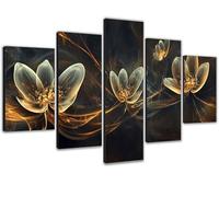 Diamond Art Flower 5D Diamond Painting Kits for Adults 5-Piece, Paint by Numbers for Adults Abstract5 Full Drill Embroidery Cross Stitch Art Supplies for Room Decor, Gifts for Women 138x275cm 0b-1297