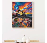 Diamond Art Flower Diamond Art Kits Adults Rose Diamont Painting Full Drill Crystal Kits for Adults Beginners DIY Cross Embroidery Crafts Pictures, for Home Wall Decor, Gifts 32×40 inch PJY9 A-I