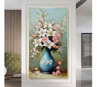 Diamond Art Flower Diamond Painting Kits for Adults, DIY Full Drill Lily Dimond Painting for Beginners, 5D Rhinestone Embroidery Crystal Art Picture, Home Decor Gifts 20 x 40 inch/50 x 100 cm C-5436