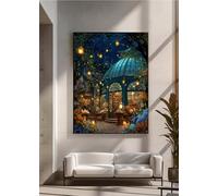 Diamond Art Flower, House Diamond Painting Kits for Adults, 5D DIY Full Drill Crystal Gem Art Paintings Embroidery Mosaic Kits Crafts for Adults for Home Room Decor, Gifts for Girl 20x28 in PjY665 7-8