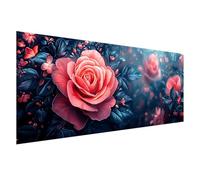 Diamond Art Flower Large 5D Diamond Painting Kit Rose, Crystal Art Kits Adults DIY Square Full Drill Gem Painting, Rhinestone Embroidery Cross Stitch Pictures for Room Decor Gifts 250x100 cm Z0-97