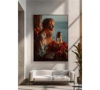 Diamond Art Flower, Woman Diamond Painting Kits for Adults, 5D DIY Full Drill Crystal Gem Art Paintings Embroidery Mosaic Kits Crafts for Adults for Home Room Decor, Gifts 30x40 cm PjY8073 1-S