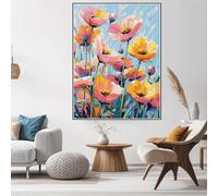 Diamond Art Flowers Diamond Painting Color, 5D DIY Crystal Art Kits for Adults, Embroidery Cross Stitch Canvas Pictures Painting by Numbers Kit for Kids, Home Decor, Gifts for Women 90x120cm W6-479