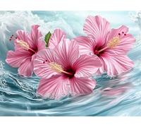 Diamond Art Flowers Diamond Painting Simple 40x60cm Large Crystal Art Kits, 5D DIY Full Drill Rhinestone Embroidery Craft Kits for Adults UK, Mosaic Canvas Painting Pictures for Home Wall Decor N6-350