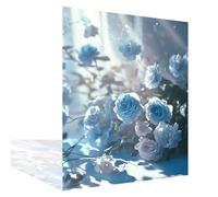 Diamond Art Flowers Diamond Painting Simple 50x60cm Large Crystal Art Kits, 5D DIY Full Drill Rhinestone Embroidery Craft Kits for Adults UK, Mosaic Canvas Painting Pictures for Home Decor N6-1230